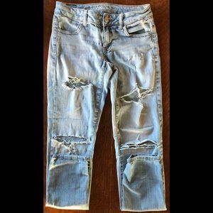 American Eagle Distressed Jegging Sz 0 Regular